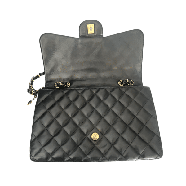 Chanel Black Lambskin Classic Jumbo Single Flap Bag - Image 5