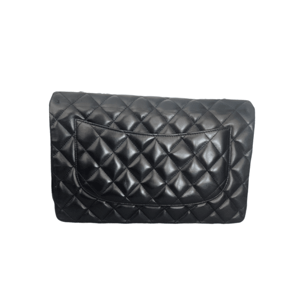 Chanel Black Lambskin Classic Jumbo Single Flap Bag - Image 2