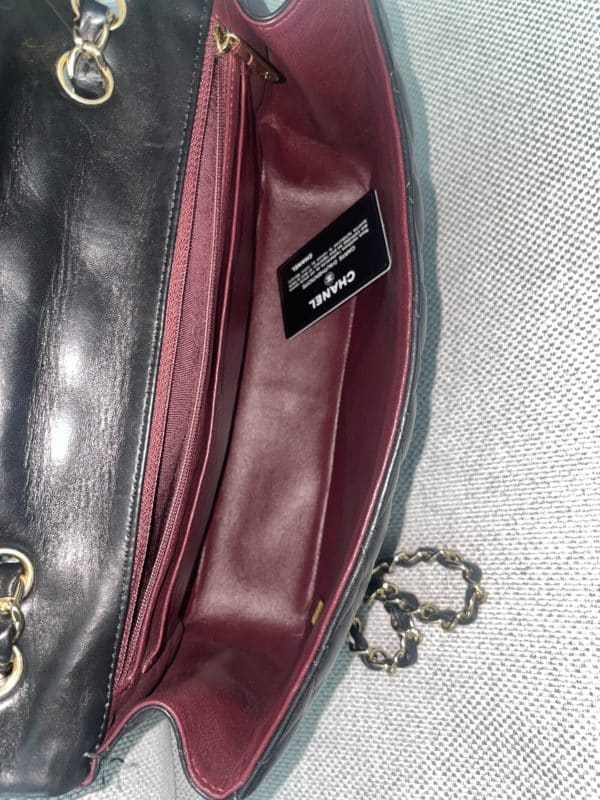 Chanel Black Lambskin Classic Jumbo Single Flap Bag - Image 6