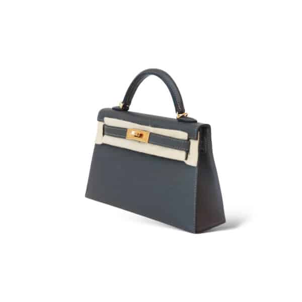 Hermes Mini Kelly Graphite GHW - Image 2