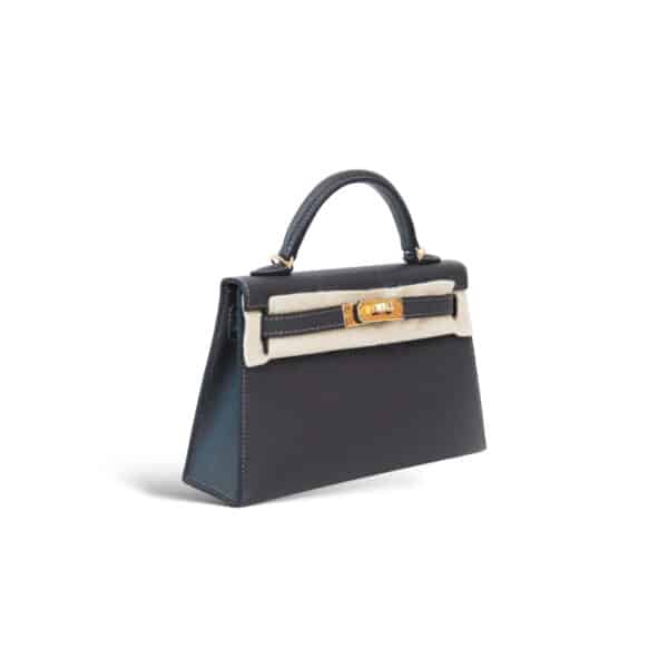 Hermes Mini Kelly Graphite GHW - Image 3
