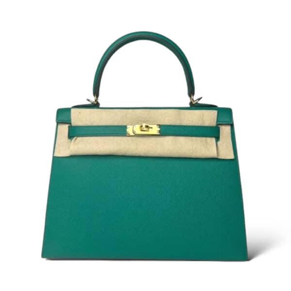 Hermes Kelly 25 Vert Jade GHW