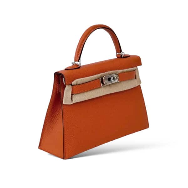 Hermes Kelly Mini Orange PHW - Image 2