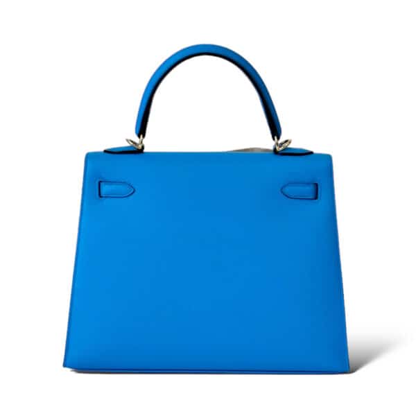 Hermes Kelly 25 Bleu Frida Sellier GHW - Image 2