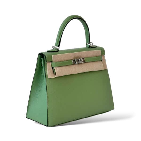 Hermes Kelly 25 Sellier Vert Criquet PHW - Image 4