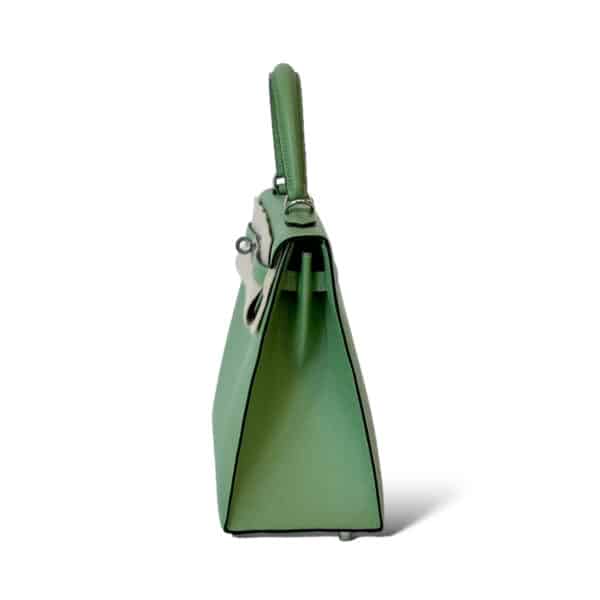 Hermes Kelly 25 Sellier Vert Criquet PHW - Image 5
