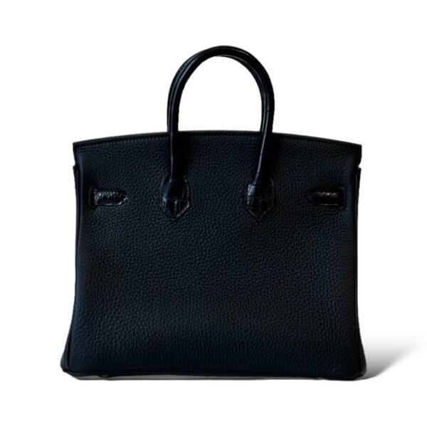 Hermes Birkin 25 Black Shiny Croco Touch/Togo GHW - Image 4