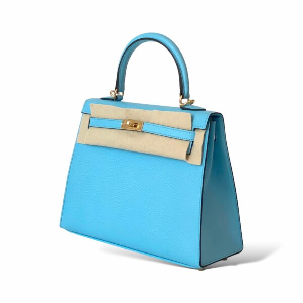 Hermes Kelly 25 Bleu Celeste GHW - Image 3