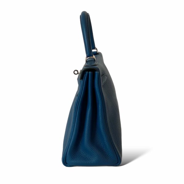 Hermes Kelly 28 Deep Blue PHW - Image 4