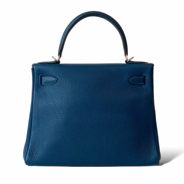 Hermes Kelly 28 Deep Blue PHW - Image 5