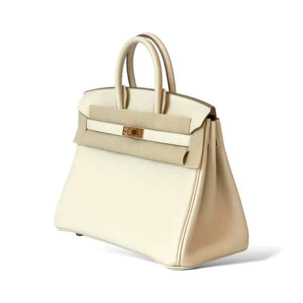 Hermes Birkin 25 Craie Togo RGHW - Image 3