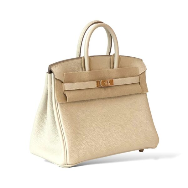 Hermes Birkin 25 Craie Togo RGHW - Image 2