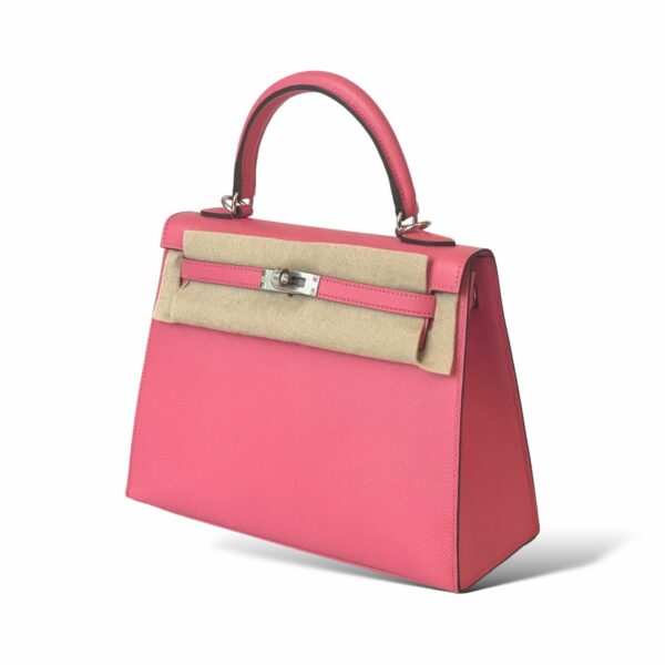 Hermes Kelly 25 Rose Azalee PHW - Image 3