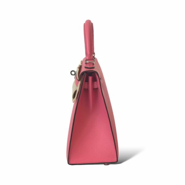 Hermes Kelly 25 Rose Azalee PHW - Image 4