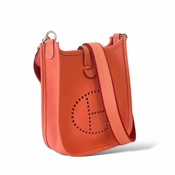 Hermes Mini Evelyne Flamingo PHW - Image 3