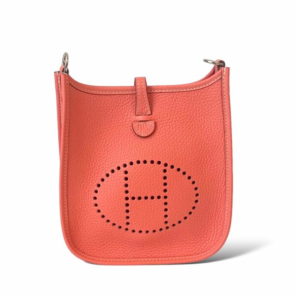 Hermes Mini Evelyne Flamingo PHW - Image 5