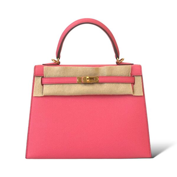Hermes Kelly 25 Rose Azalee GHW