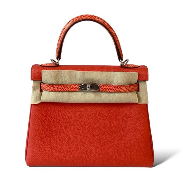 Hermes Kelly 25 Orange Poppy and Capucine PHW
