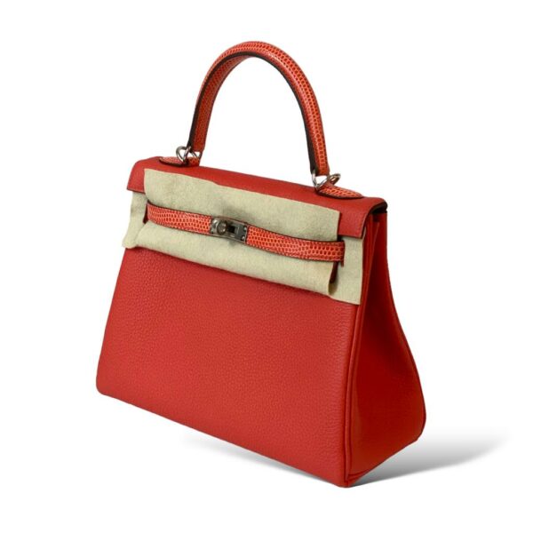 Hermes Kelly 25 Orange Poppy and Capucine PHW - Image 2