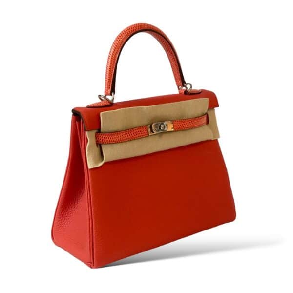 Hermes Kelly 25 Orange Poppy and Capucine PHW - Image 3