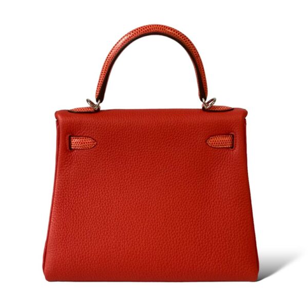 Hermes Kelly 25 Orange Poppy and Capucine PHW - Image 4