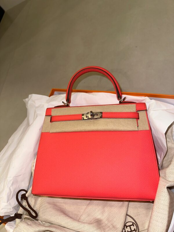 Hermes Kelly 25 Rose Texas PHW - Image 2