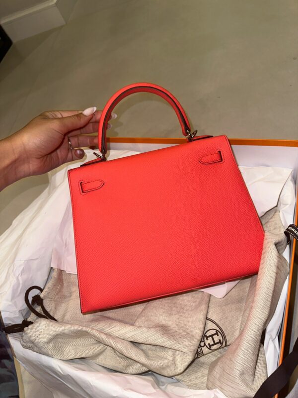 Hermes Kelly 25 Rose Texas PHW - Image 4