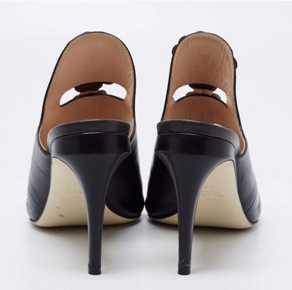 Fendi Flowerland 38 EU Black Mules - Image 4
