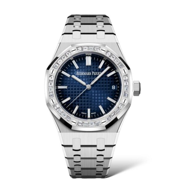Audemars Piguet Royal Oak 34mm 15551BC.ZZ.1356BC.01 White Gold Smoked Blue Dial