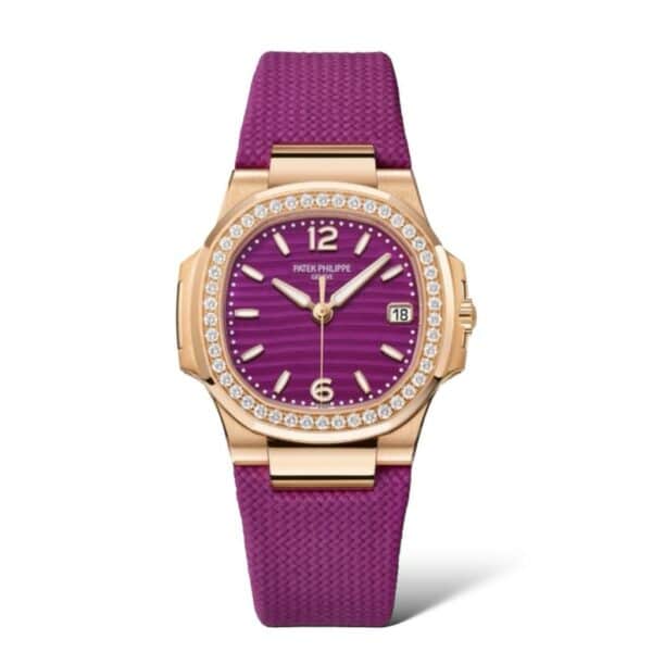 Patek Philippe Nautilus Quartz 32mm 7010R-013 Tropical Bracelet and Purple Dial