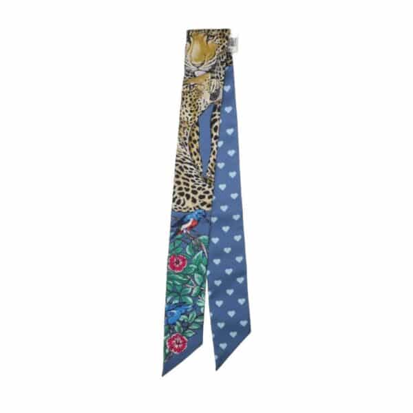 Hermes Twilly Jungle Love Love Gris bleute and Vert