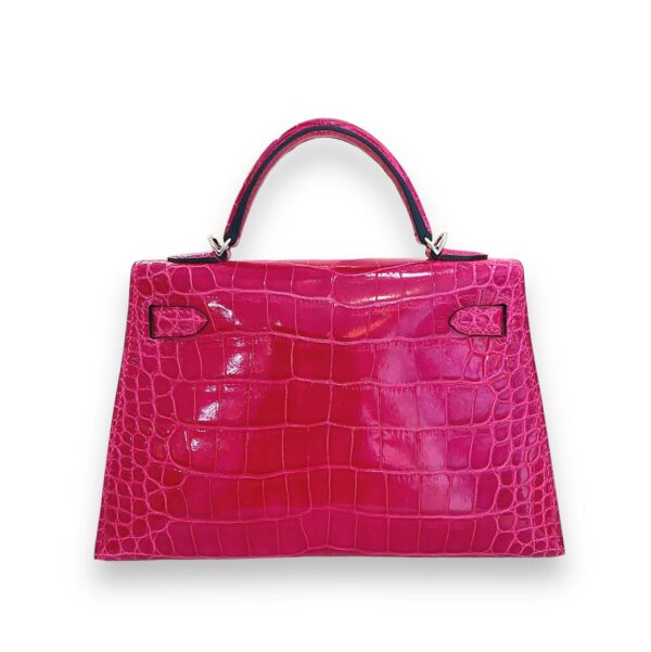 Hermes Kelly Mini Croco Rose Mexico PHW - Image 3