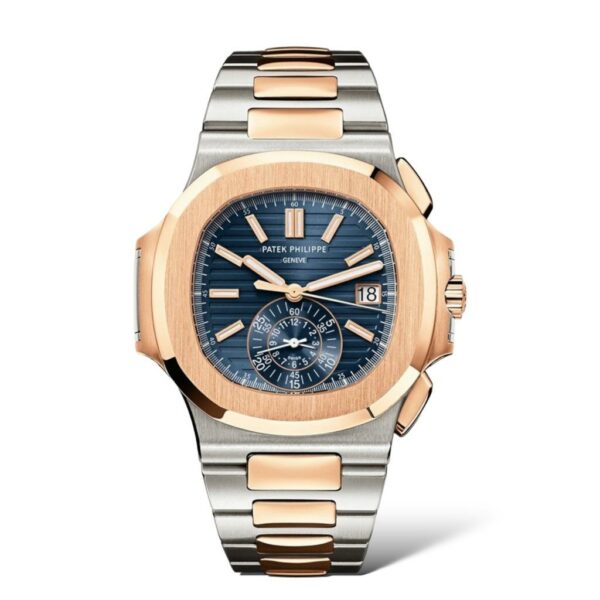 Patek Philippe Nautilus 40.5mm 5980-1AR-001 Self-Winding Blue Dial Stainless Steek Rose Gold