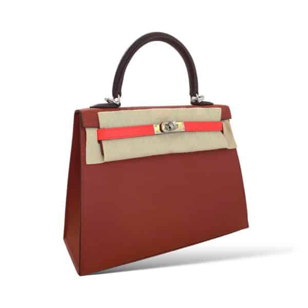 Hermes Kelly 25 Rouge Venetian, Rose texas, Rouge Sellier Epsom PHW - Image 2
