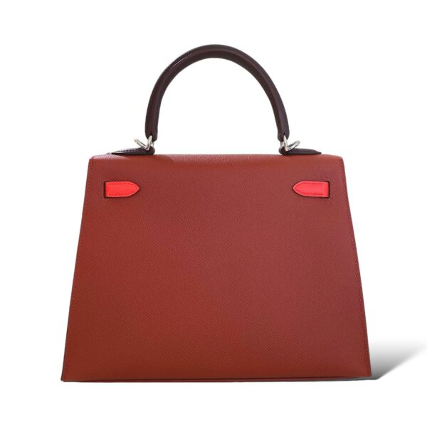 Hermes Kelly 25 Rouge Venetian, Rose texas, Rouge Sellier Epsom PHW - Image 3
