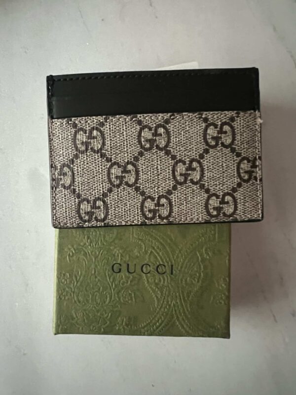 Gucci Snake Print GG Supreme Cardholder - Image 2