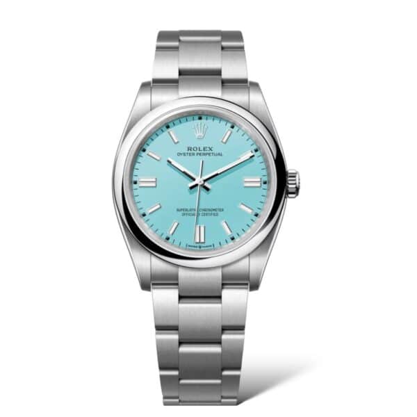 Rolex Oyster Perpetual 36mm 12600 Tiffany Blue Dial Oystersteel