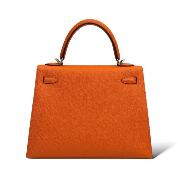 Hermes Kelly 25 Orange Epsom PHW - Image 4