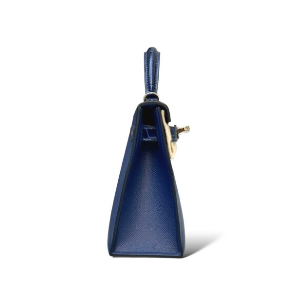 Hermes Kelly Mini Bleu Saphir Touch PBHW - Image 3