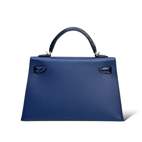 Hermes Kelly Mini Bleu Saphir Touch PBHW - Image 4