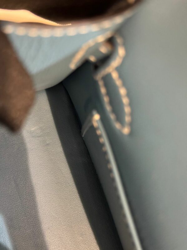 Hermes Kelly Mini Bleu Jean Epsom GHW - Image 6