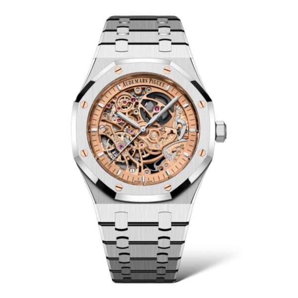 Audemars Piguet Royal Oak 41mm 15407ST.OO.1220ST.02 Double Balance Openworked Dial Inner Rose Gold Stainless Steel