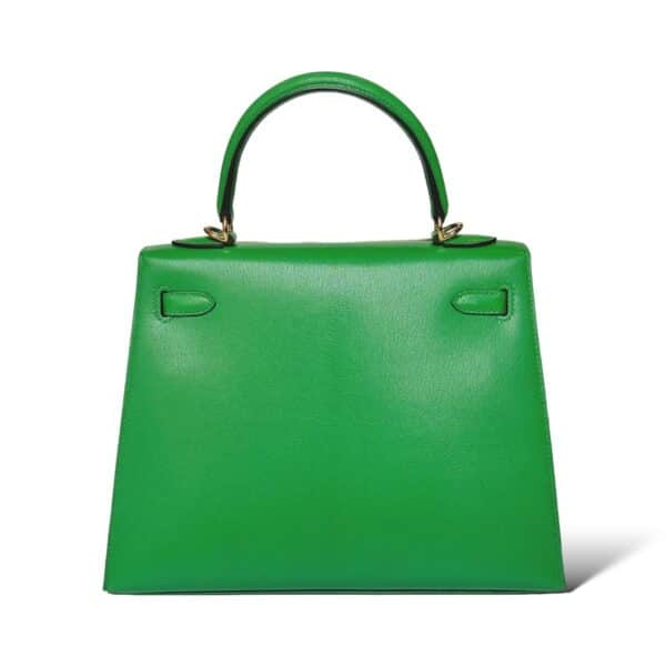 Hermes Kelly 25 Vert Bambou Chevre GHW - Image 4