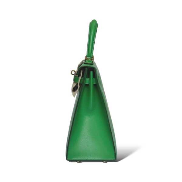 Hermes Kelly 25 Vert Bambou Chevre GHW - Image 3