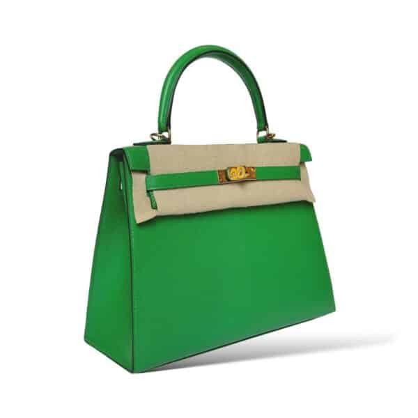 Hermes Kelly 25 Vert Bambou Chevre GHW - Image 2