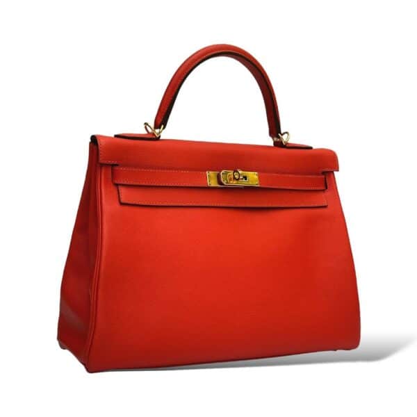 Hermes Kelly 32 Capucine Evercolor GHW - Image 2