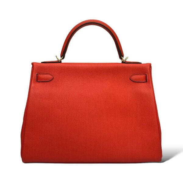 Hermes Kelly 32 Capucine Evercolor GHW - Image 3
