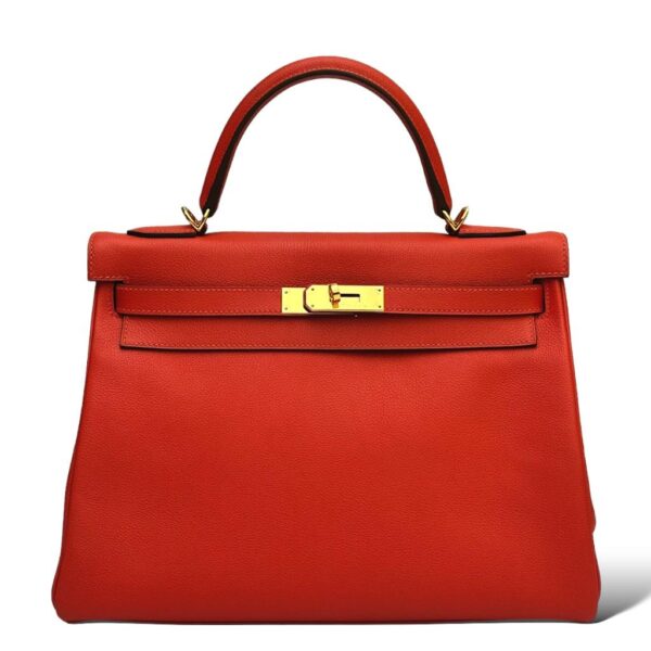 Hermes Kelly 32 Capucine Evercolor GHW