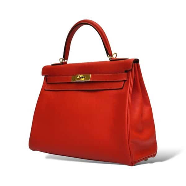 Hermes Kelly 32 Capucine Evercolor GHW - Image 4