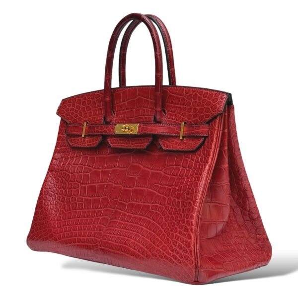 Hermes Birkin 35 Bordeaux Croco GHW - Image 5